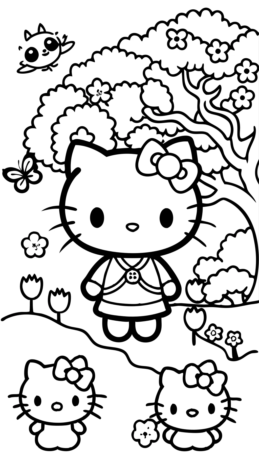 Hello Kitty y mis páginas para colorear de melodía